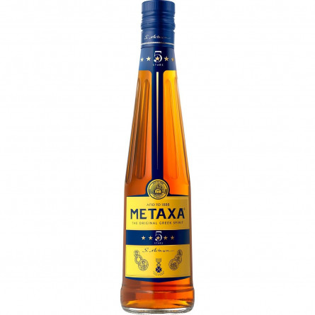 Напій алкогольний Metaxa 5 зірок 38% 0,5л