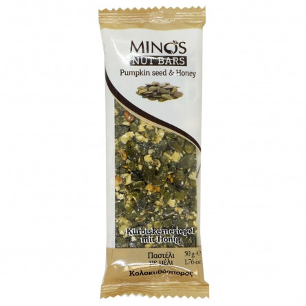 Батончик Minos с ядрями семечек тыквы и медом 50г
