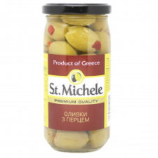 Оливки St.Michele з перцем 380г mini slide 1