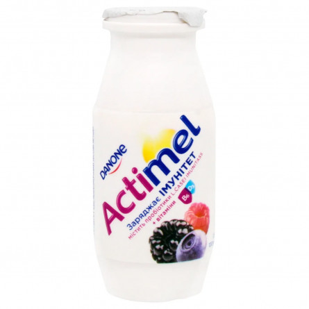 Продукт кисломолочный Danone Actimel лесные ягоды 1,5% 100г slide 1