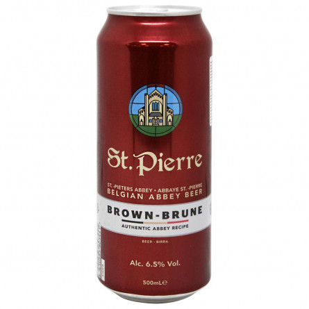 Пиво St.Pierre Brune тёмное фильтрованной 6,5% 0,5л slide 1