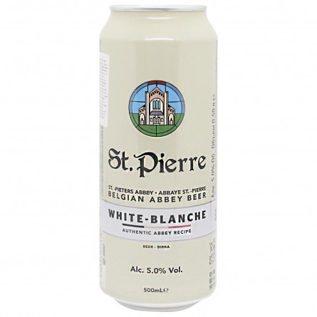 Пиво St.Pierre Blanche светлое нефильтрованное 5% 0,5л slide 1