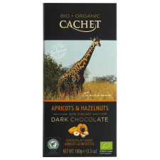 Шоколад темний Cachet з абрикос і фундуком 57% 100г mini slide 1