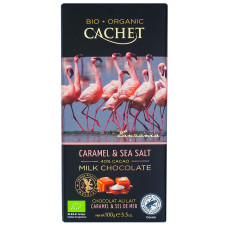 Шоколад молочний Cachet органічний з карамеллю та морською сіллю 40% 100г mini slide 1
