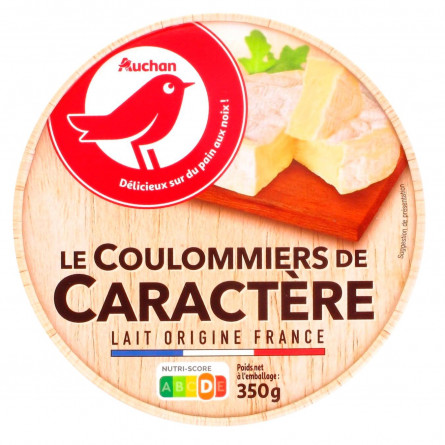 Сир Ашан Le Coulommiers de Caractere м'який 50% 350г
