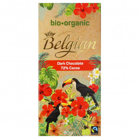 Шоколад Belgian Oorganic чорний 72% 90г slide 1