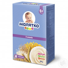 Каша Малятко молочна 5 злаків 200г mini slide 1