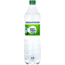 Вода BonAqua природна питна середньогазована 1л mini slide 1