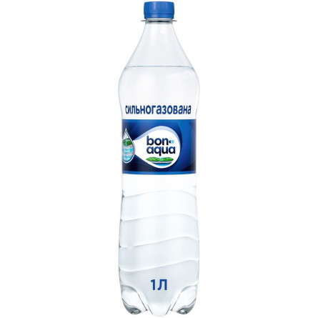 Вода BonAqua природная питьевая сильногазированная 1л