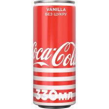 Напій газований Coca-Cola Vanilla Zero 0,33л mini slide 1