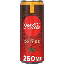 Напій Coca-Cola Plus Coffee Карамель з екстрактом кави зі смаком карамелі безалкогольний сильногазований з/б 250мл mini slide 1