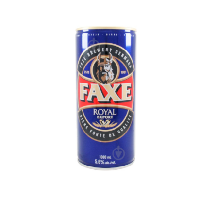 Пиво Faxe Royal Export светлое ж/б 5,6% 1л