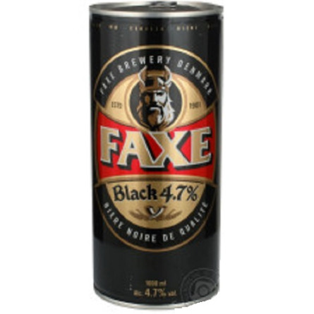 Пиво Faxe Black темне з/б 4,7% 1л