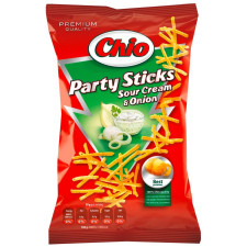 Соломка картопляна Chio Party Sticks зі смаком сметани та цибулі 70г mini slide 1