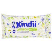Серветки Kindii Bamboo вологі для немовлят і дітей 60шт mini slide 1