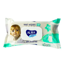Серветки вологі Aura Baby XXL 120шт mini slide 1