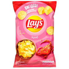Чіпси Lay's картопляні зі смаком краба 200г mini slide 1