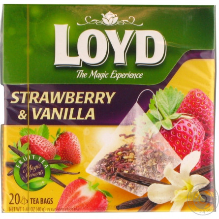 Чай фруктовий Loyd полуниця та ваніль 2г*20шт