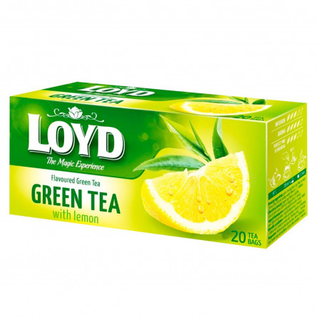 Чай зелений Loyd зі смаком лимона 1,5г*20шт slide 1