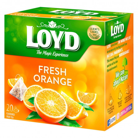 Чай фруктовий Loyd зі смаком апельсина 2,2г*20шт slide 1