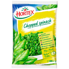 Шпинат Hortex подрібнений заморожений 400г mini slide 1