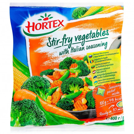 Овощи для жарки Hortex с приправами по-итальянски замороженные 400г slide 1