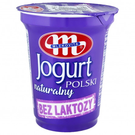 Йогурт Mlekovita натуральний без лактози 3% 350г slide 1