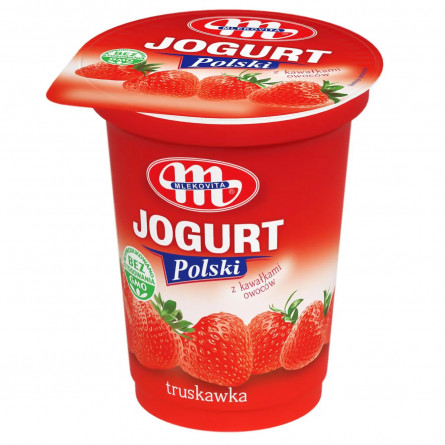 Йогурт Mlekovita Полуниця 2,5% 350г