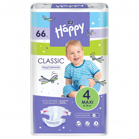 Підгузки дитячі Bella Baby Happy Classic maxi 12-25кг 66шт