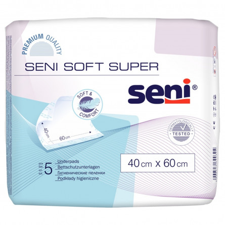 Пелюшки гігієнічні Seni Soft 40*60см 5шт/уп slide 1
