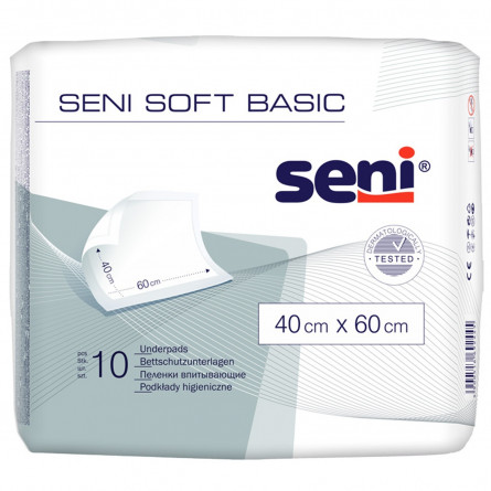 Пелюшки Seni Soft Basic гігієнічні 40х60см 10шт slide 1