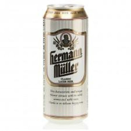 Пиво Hermann Muller світле 4% 0,5л slide 1