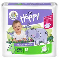 Подгузники Bella Baby Happy 4 maxi 8-18кг 12шт mini slide 1