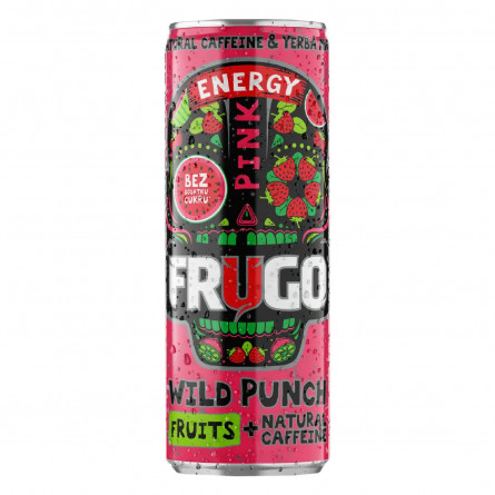 Напиток энергетический Frugo Pink Wild Punch ж/б 0,33л