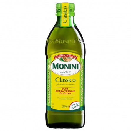 Олія оливкова Monini Extra Virgin першого холодного віджиму 0,5л slide 1