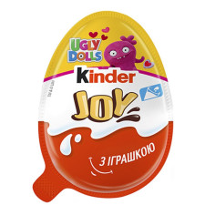 Яйце Kinder Joy Для дівчат з двошаровою пастою на основі молока і какао і вафельними кульками вкритими какао з молочним кремом усередині та з іграшкою 20г mini slide 1