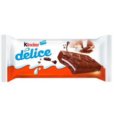 Бісквіт Kinder Delice в какао глазурі з молочним наповнювачем 42г mini slide 1