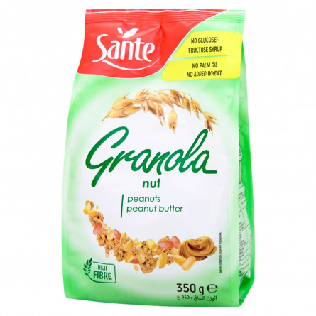 Гранола Sante цельнозерновая с арахисом и арахисовым маслом 350г