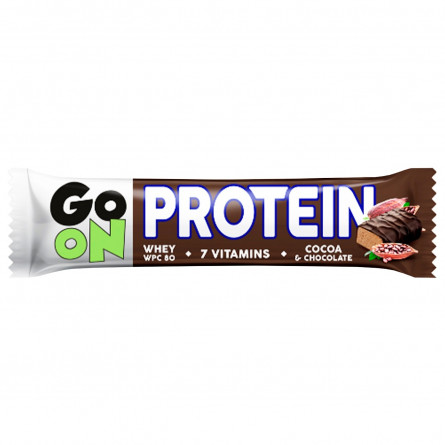 Батончик протеїновий Go On Какао та шоколад 50г slide 1