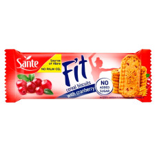 Печенье Sante Fit зерновое с журавлиной 50г mini slide 1