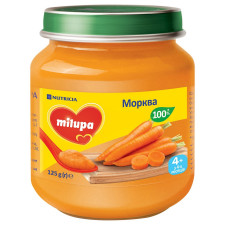 Пюре овощное Milupa Морковь для детей от 4 месяцев 125г mini slide 1