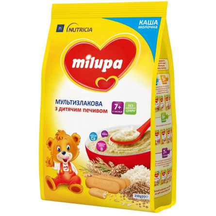 Каша Milupa молочная мультизлаковая печенье 210г