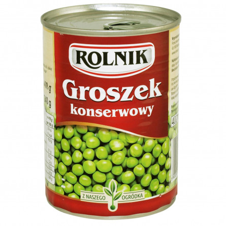 Горошок Rolnik зелений консервований 400мл