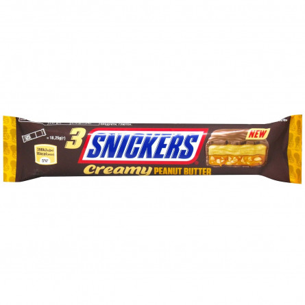 Батончик Snickers Creamy Peanut Butter с арахисовым маслом 54,75г slide 1