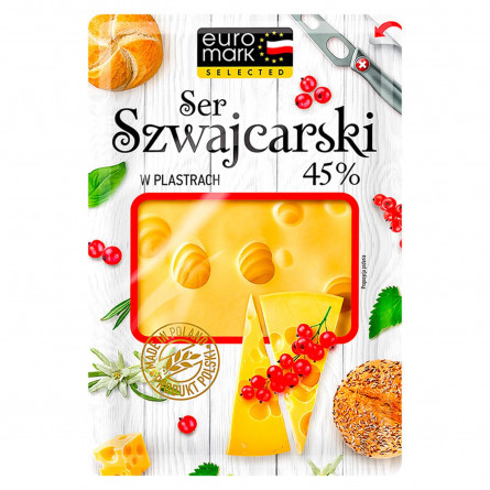 Сир EuroMark Швейцарський нарізка 45% 150г slide 1