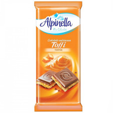 Шоколад молочний Alpinella Toffi 100г mini slide 1