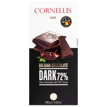 Шоколад Cornellis чорний 72% 100г