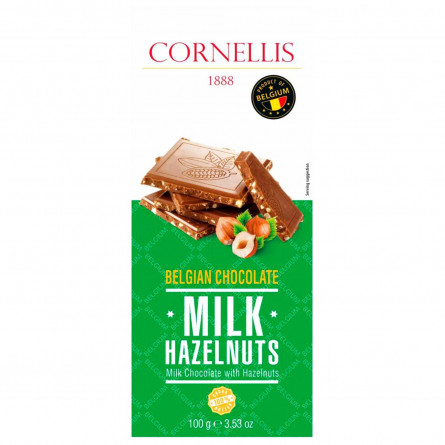 Шоколад молочный Cornellis с лесным орехом 100г slide 1