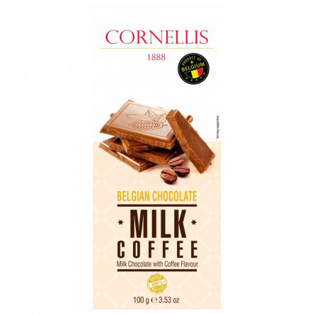Шоколад Cornellis молочний зі смаком кави 100г