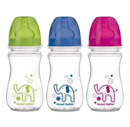Бутылочка Canpol Babies Easy Start Цветные зверьки антиколиковая 240мл